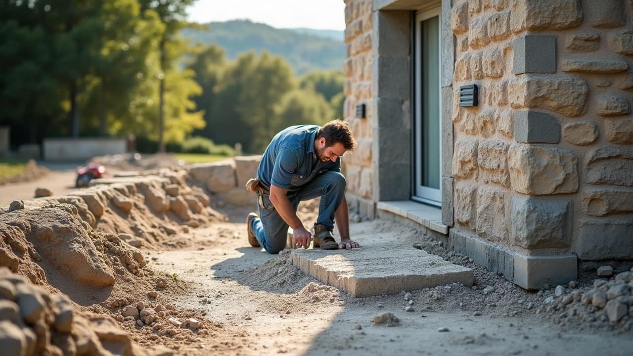 Béton banché pour un mur de soutènement : atouts et limites