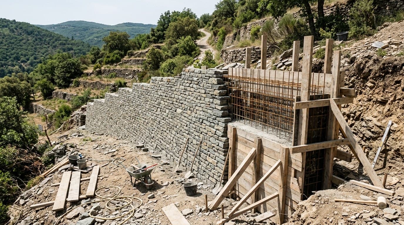 Mur de soutènement neuf à Annonay : de l'étude de sol à la réception du chantier