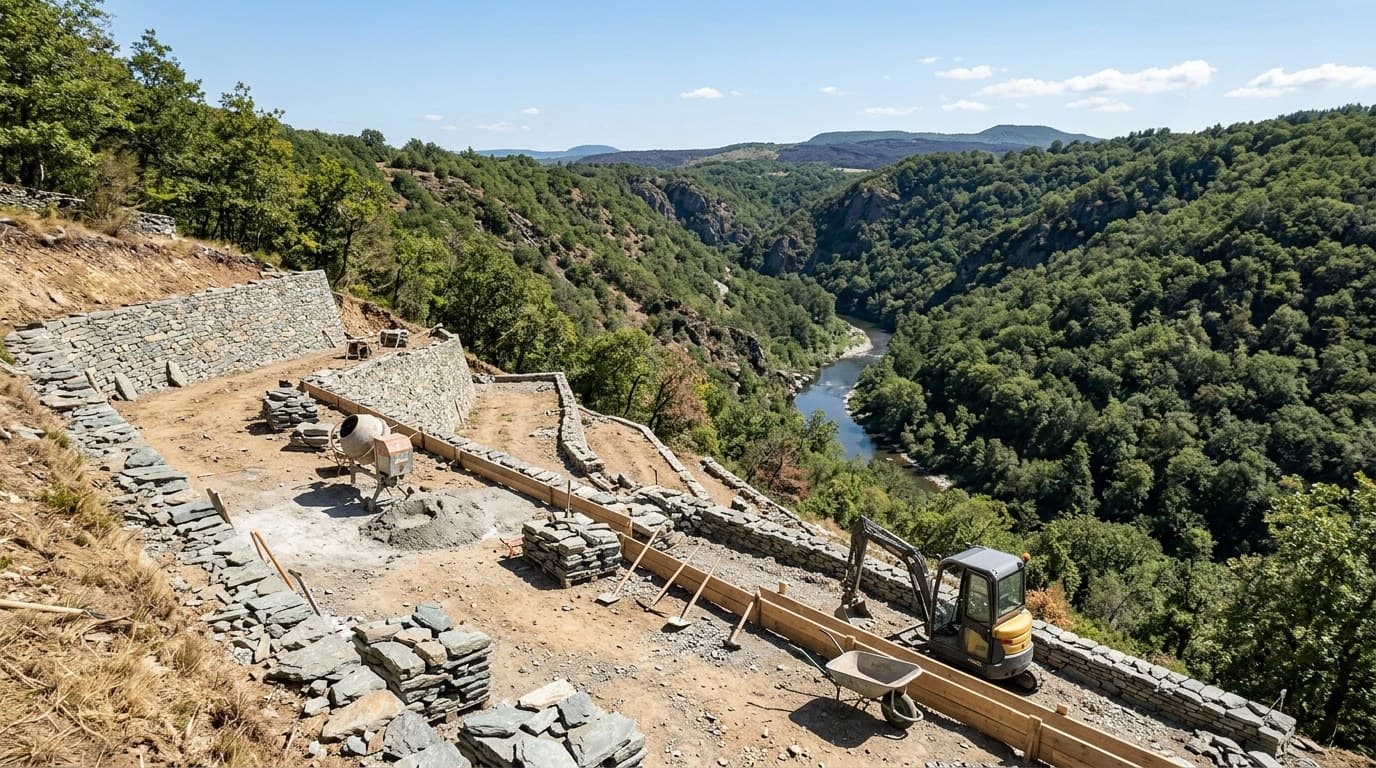 Lamastre, construire sur les coteaux de la vallée du Doux